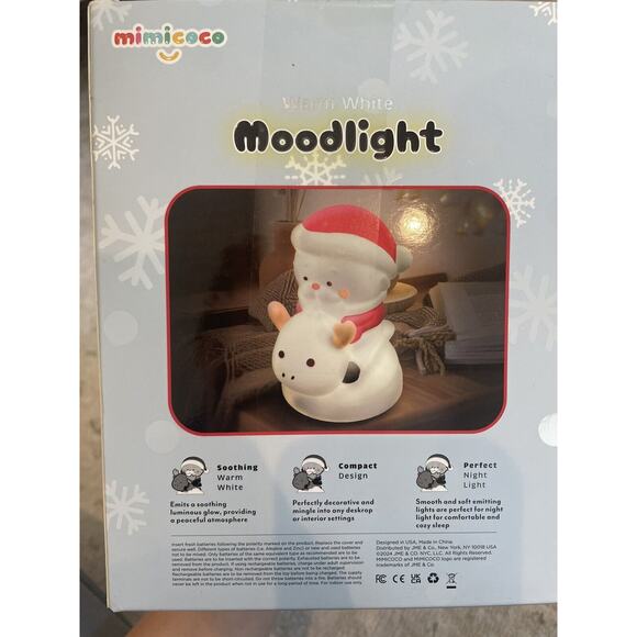 Santa & Turbo Warm White Moonlight Nightlight BNIB Sealed Cute Kids Bedtime‎ - Picture 3 of 4